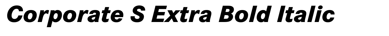 Corporate S Extra Bold Italic